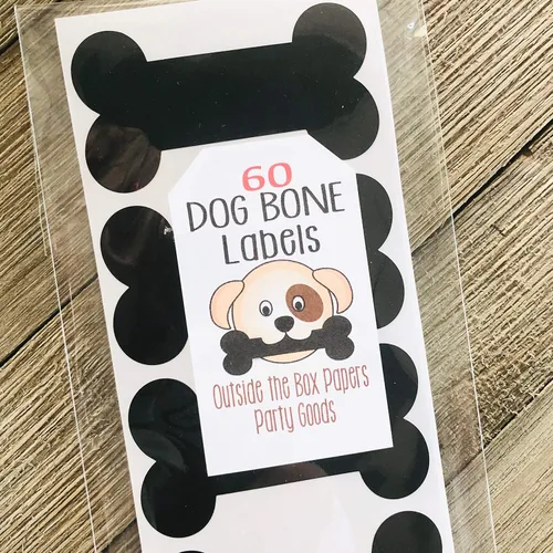 Vista 3 de Dog Bone - Etiquetas de vinilo para pizarra (60 unidades)