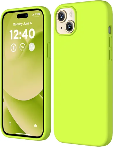 Vista 17 de Compatible con iPhone 15, funda de silicona líquida, funda protectora de cuerpo completo a prueba de golpes [forro de microfibra suave], funda Azul