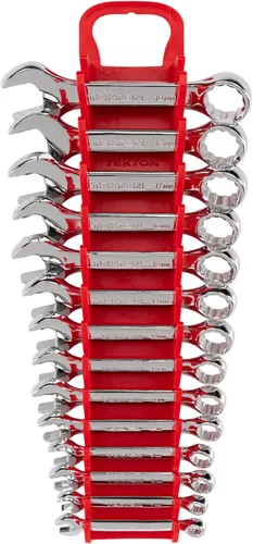 Vista 16 de TEKTON Juego de llaves combinadas Stubby con soporte, 11 piezas (1/4-3/4 pulgadas) WCB92401