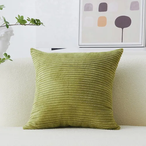 Vista 28 de Home Brilliant Funda de almohada de primavera de 18x18 pulgadas, funda de almohada de terciopelo a rayas para silla y sofá, funda de almohada