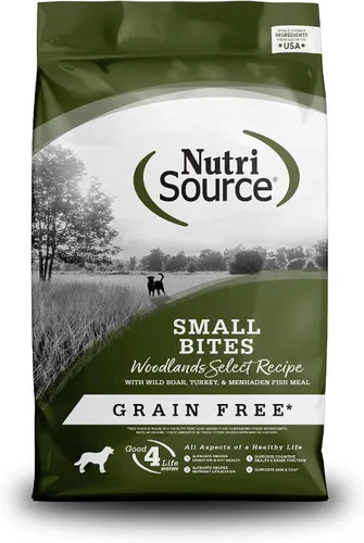 Vista 20 de NutriSource Alimento seco para perros sin granos, bocados pequeños, pollo y guisantes, 4 libras