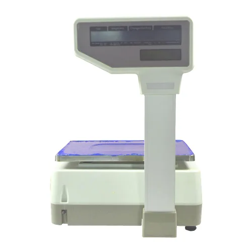 Vista 9 de INTBUYING Escala de computación de precio digital 33LB Escala electrónica comercial al por menor con impresora térmica de cinco ventanas con escala