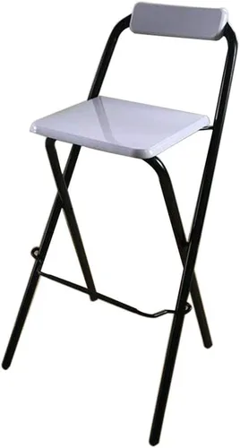 Vista 9 de Taburete plegable para el hogar, silla de bar de 27/29 pulgadas, taburete alto con respaldos, silla de pub de madera, taburete de metal