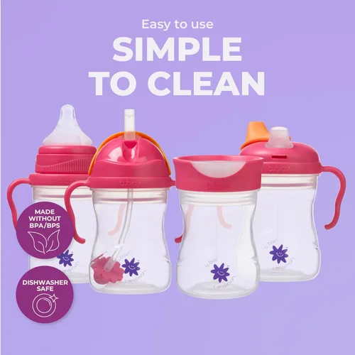 Vista 9 de b.box + Lansinoh Time to Sip - Juego de tazas de inicio (3 meses + hasta niño), 1 taza con 4 tapas, pezón, boquilla, popote con peso, entrenamiento