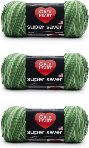 Vista 177 de Red Heart Hilo Super Saver, paquete de 3, estampado artístico, 3 unidades Estampado De Artista