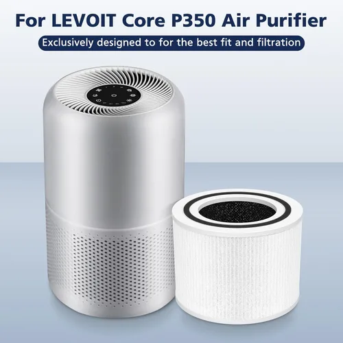 Vista 2 de Filtro HEPA Core P350 para purificador de aire LEVOIT Core P350 Core 300 Core 300S, filtro HEPA 3 en 1 y carbón activado con fórmula ARC, repuesto