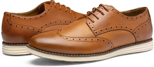 Vista 7 de Vostey Zapatos de vestir para hombre, zapatos de vestir casuales para hombre, zapatos Oxford, zapatos de negocios con punta de ala