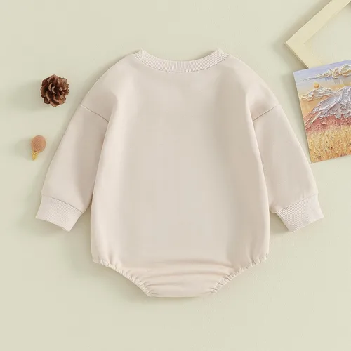 Vista 62 de Adobabirl Traje de Halloween para bebé, sudadera de fantasma, calabaza, mameluco, suéter de gran tamaño, lindo para otoño e invierno