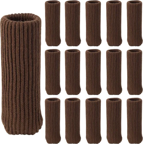Vista 8 de Protectores de calcetines de punto para patas de silla, protectores de piso de madera dura, fundas de patas de taburete de bar de alta elasticidad