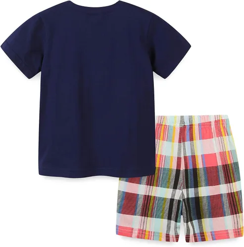 Vista 9 de Conjunto de camiseta de manga corta y pantalón corto de algodón para niño pequeño