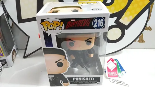 Vista 3 de POP Marvel: Netflix Daredevil – Punisher (Frank Castle) Funko Figura de vinilo (con funda protectora de caja compatible)