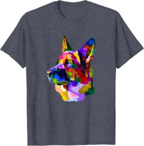 Vista 80 de Camiseta para dueño de perro de pastor alemán, Negro