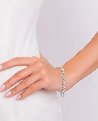 Vista 3 de Miabella Italian 925 Sterling Silver Byzantine Bracelet for Women, Handmade in Italy