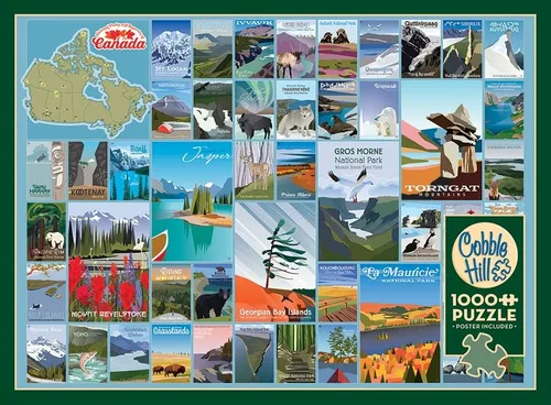 Vista 5 de Cobble Hill - Rompecabezas de 1000 piezas, Parques Nacionales y Reservas de Canadá, póster de muestra incluido