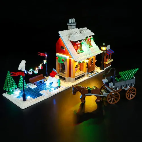 Vista 3 de Kit de luces LED compatible con Lego 10216, kit de iluminación de construcción para (Creator Holiday Bakery). (Solo kit de luz Led) (versión clásica)