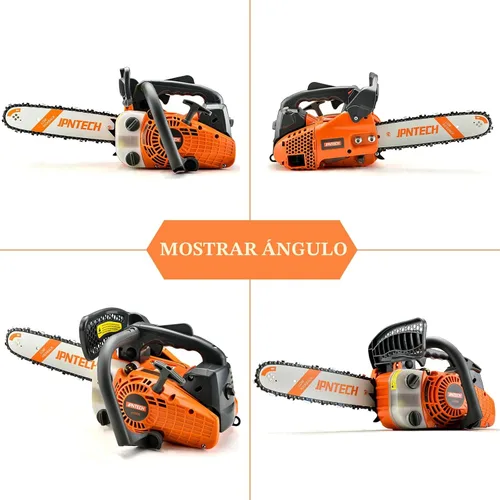 Vista 3 de Motosierra de gas de 12 pulgadas con mango superior Motosierra de 25.4CC de 2 ciclos, motosierra de mano inalámbrica de gasolina portátil