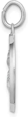 Vista 2 de Jewelry Stores Network Santa Lucía Ruega Por Nosotros - Dije de plata de ley (0.827 x 0.748 in), Metal
