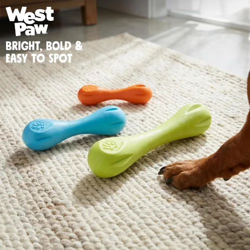 Vista 5 de Juguete de hueso de perro, masticable West Paw Diseño Zogoflex Hurley, duro , Agua (Aqua)