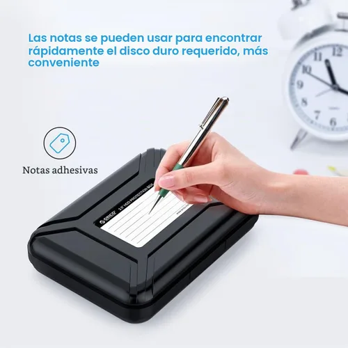 Vista 4 de ORICO Estuche para disco duro de 3.5 pulgadas, funda de transporte para disco duro externo antiestático y a prueba de golpes, compatible con WD