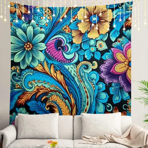 Vista 79 de Shrahala Circles Tapestry, Abstract Art With Various Circles Wall Hanging Hd Print Polyester Backdrop For Dorm Room Bedroom 30 X 40 In