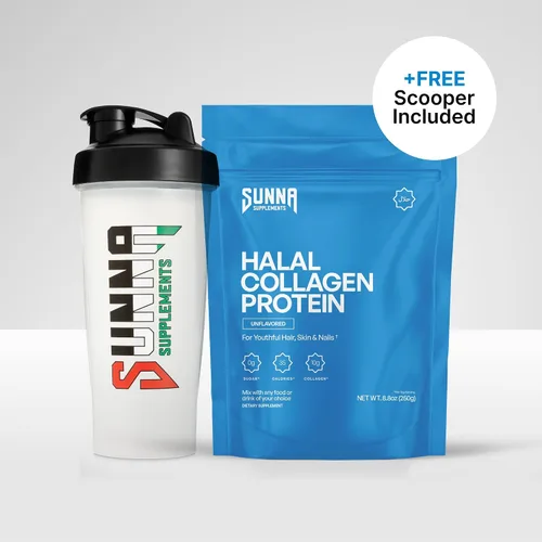 Vista 8 de SUNNA SUPPLEMENTS Polvo de colágeno halal alimentado con pasto, péptidos bovinos hidrolizados tipo I y III para soporte de articulaciones, piel