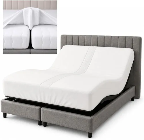 Vista 9 de Puente de cama, relleno de huecos dividido King para cama