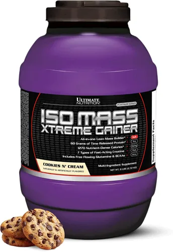 Vista 10 de Ultimate Nutrition ISO Mass Xtreme Gainer, leche de chocolate, 10 lb