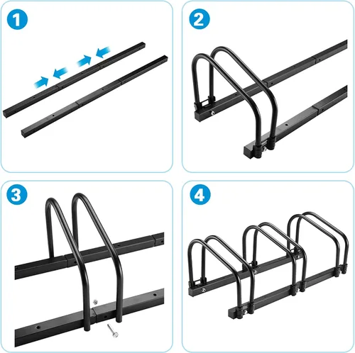 Vista 3 de Soporte para bicicleta, 4 bicicletas, 2.4 pulgadas de ancho para la mayoría de las bicicletas