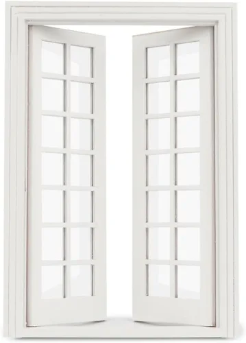 Vista 5 de Accesorios para casa de muñecas Ventanas en miniatura 1: 12 Escala Muebles Marco de ventana Modelo 28 Paneles Decoración de casa de muñecas Ventana