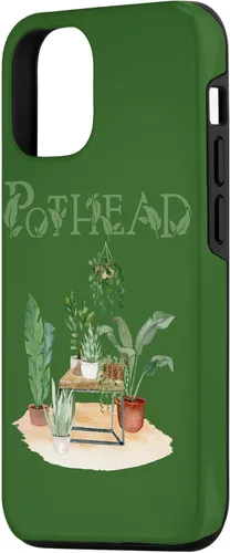 Vista 2 de Carcasa divertida para iPhone 15 Plant Lover Pot Head Green Thumb