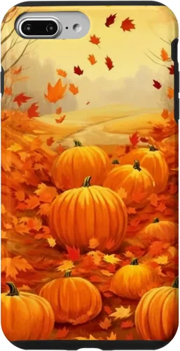 Vista 12 de Autumn Falling Leaves Pumpkin Spice Harvest Happy Autumn Case for iPhone 17