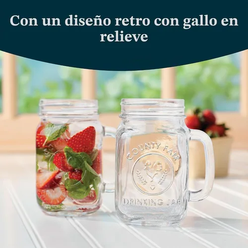 Vista 2 de Libbey County Fair - Tarros de vidrio para beber, 16.5 onzas, juego de 12