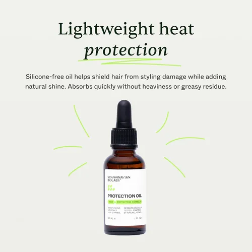 Vista 2 de Scandinavian Biolabs Aceite de protección capilar, aceite de peinado para cabello seco 1.0 fl oz