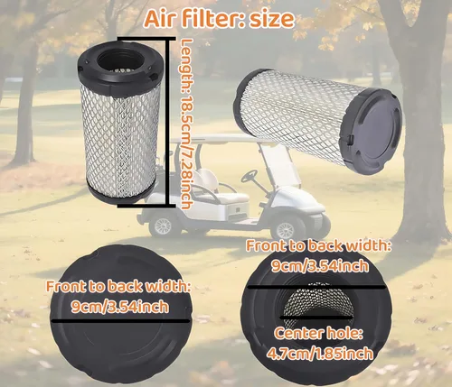 Vista 5 de Filtro de aire de gas precedente para carrito de golf para EZGO Club Car TXT Workhorse RXV 1025582-01,28463G01, 11017, FIL-0020