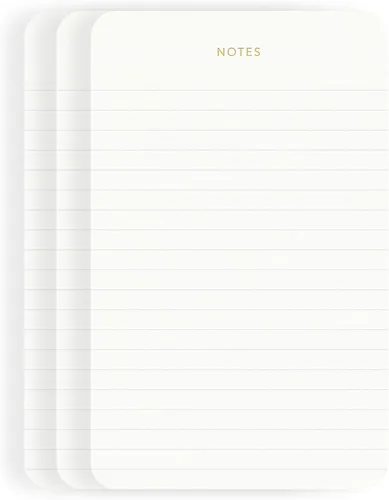 Vista 8 de Pinesman - Elegantes blocs de notas de escritorio para profesionales, blocs de notas para ejecutivos, minimalistas, con foil dorado, diseño