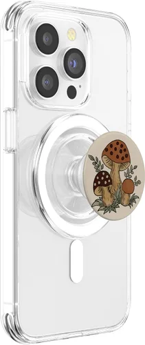 Vista 16 de Mushrooms Make Me Merry (vintage) PopSockets Swappable PopGrip