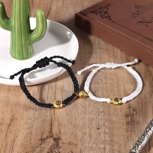 Vista 3 de Pulseras personalizadas con imagen en el interior, pulseras a juego personalizadas para parejas, pulseras de proyección de fotos, regalos de San