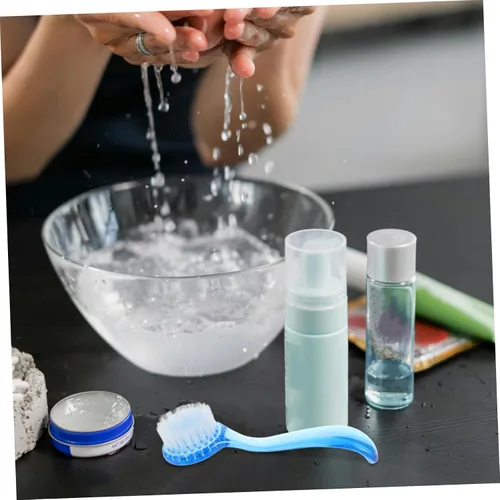 Vista 5 de Artibetter Cepillo facial de silicona, 4 piezas, cepillo de limpieza facial con mango, cepillo exfoliante facial de cerdas suaves, cepillo limpiador