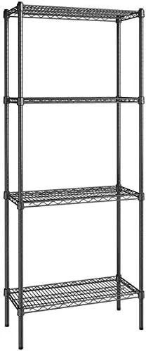 Vista 297 de Kit de 4 estantes de epoxi verde NSF de 21 x 72 pulgadas con postes de 86 pulgadas, estantería de almacenamiento resistente, kit de estantería