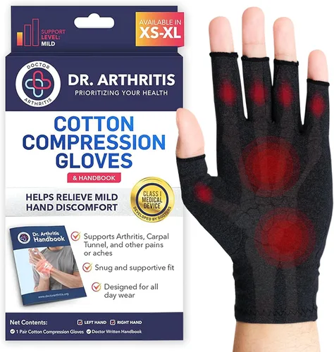 Vista 15 de Doctor Developed Compression Gloves for Women and Men, Open-Finger Arthritis Gloves, Typing Gloves, Arthritis & Carpal Tunnel