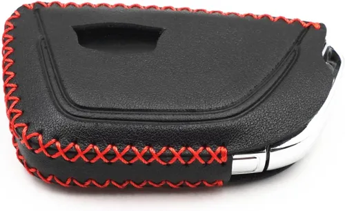 Vista 7 de Funda de cuero con 6 botones para llavero inteligente Cadillac Escalade CT5 CT6 CTS XT6 2021 2022 2023 (negro)