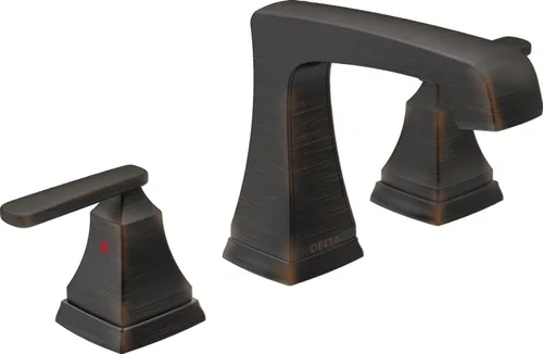 Vista 12 de Delta Ashlyn - Grifo de baño generalizado, grifo dorado de 3 agujeros, conjunto de drenaje de metal Push-Pop, bronce champán 3564-CZMPU-DST