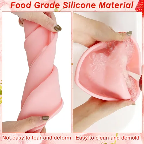 Vista 3 de Molde de silicona para tartas de 3 piezas, de 5, 8, 10 pulgadas, molde antiadherente para tartas de queso, molde reutilizable de silicona de grado
