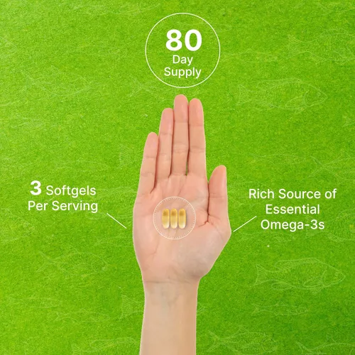 Vista 5 de DEAL SUPPLEMENT Suplementos de Aceite de Pescado Omega 3, 3,000mg por Porción, 240 Cápsulas Blandas – EPA 1,200mg + DHA 900mg – Píldoras sin
