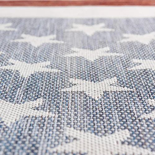 Vista 7 de Unique Loom Outdoor Collection Alfombra de área (3' 3' 3' x 5' 3' Rectángulo, Rojo/ Azul)