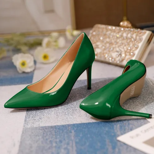 Vista 5 de YODEKS Zapatos de vestir de tacón alto con punta puntiaguda para mujer