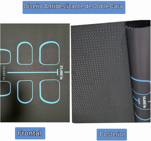 Vista 7 de Alfombrilla de entrenamiento antideslizante para rueda de abdominales, alfombrilla de ejercicio con bolsa de almacenamiento, equipo de ejercicio