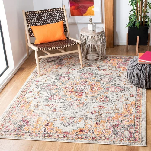 Vista 36 de Safavieh MAD473E - Tapete con diseño de medallón desgastado, bohemio elegante, colección Madison, no suelta pelos, fácil de cuidar, alto tránsito