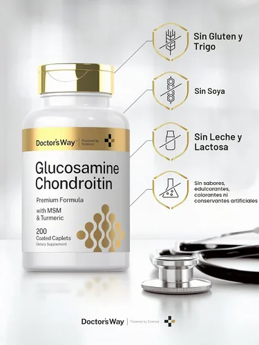 Vista 5 de Doctor's Way Glucosamina Condroitina MSM Cúrcuma 200 comprimidos