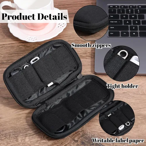 Vista 3 de Ouligay Estuche organizador para unidad flash USB, 10 ranuras, soporte USB, bolsa de almacenamiento portátil para pulgar, caja negra
